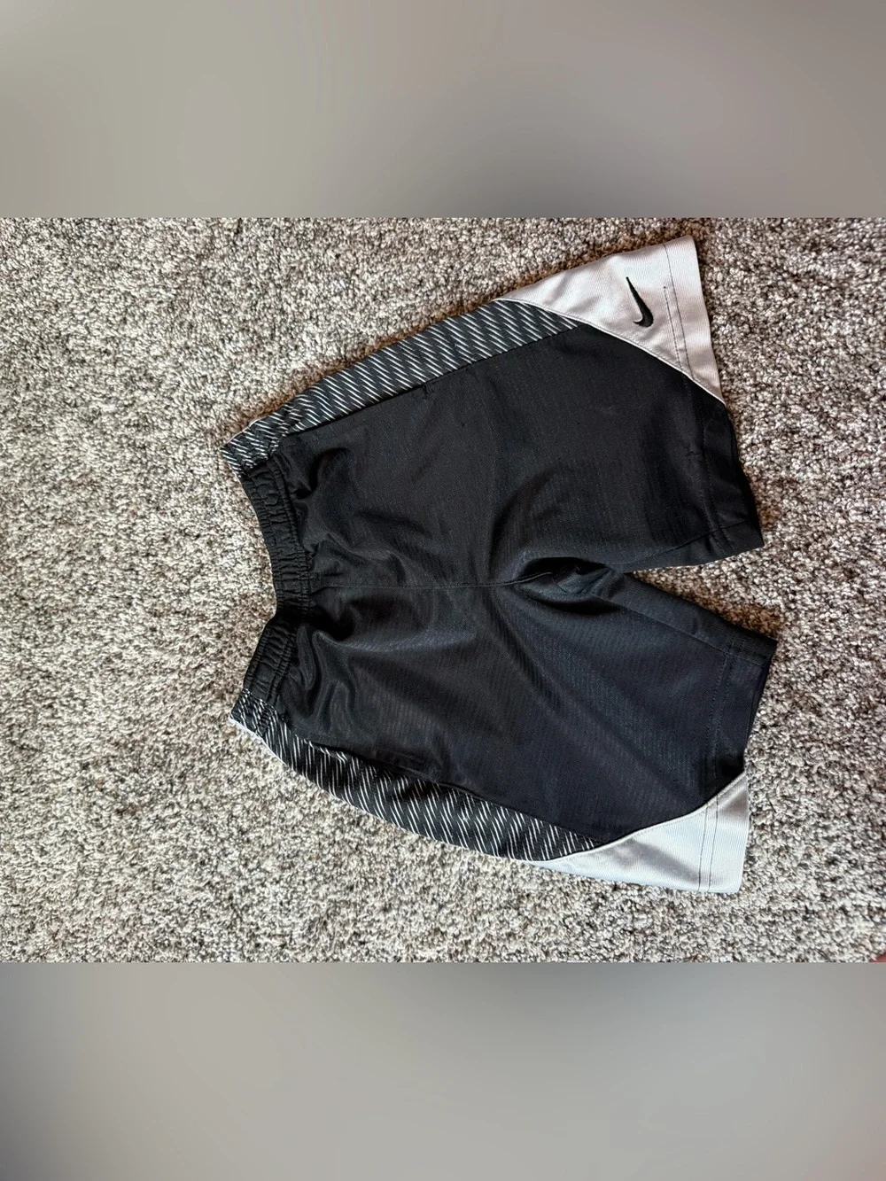 Nike Black and Gray Kids Athletic Shorts